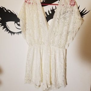 White Lace Romper